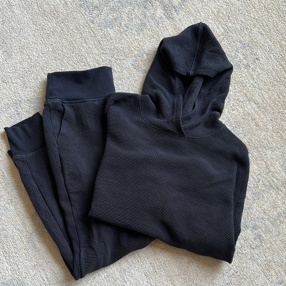 Athleta Women’s Black Hoodie and Joggers Set. Both Pieces sold together.